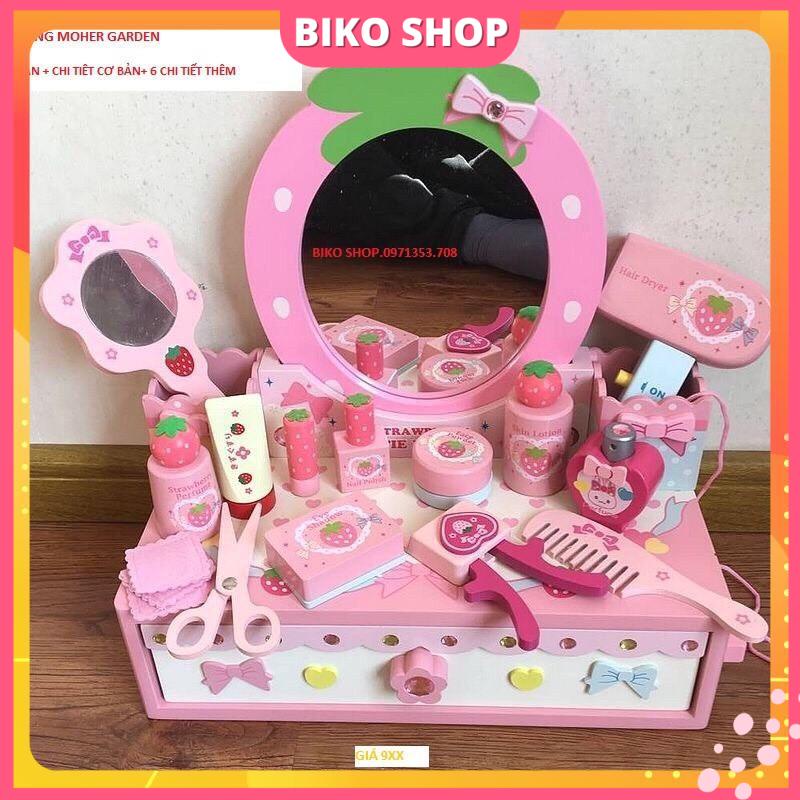 Đồ chơi Bàn trang điểm bệt bằng gỗ cho bé