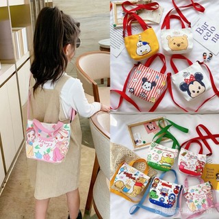 Hàng Mới Về Mới Túi Xách Vải Canvas Họa Tiết Hoạt Hình Dễ Thương Thời Trang Cho Bé Trai Và Gái