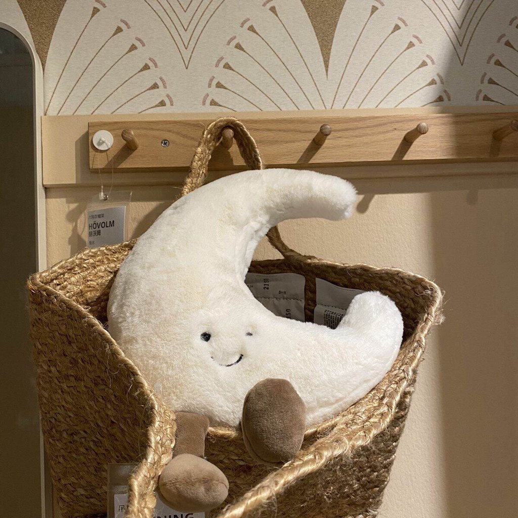 Thú Nhồi Bông Hình Mặt Trăng / Mặt Trời Dễ Thương Trang Trí Ghế Sofa