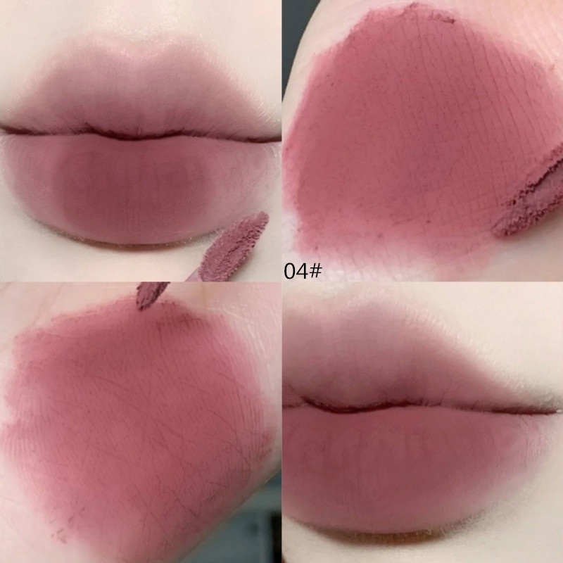 Son Môi Nhung Lì Kháng Nước Lâu Trôi Mềm Mượt Thiết Kế Vỏ Họa Tiết Dâu Tây Dễ Thương