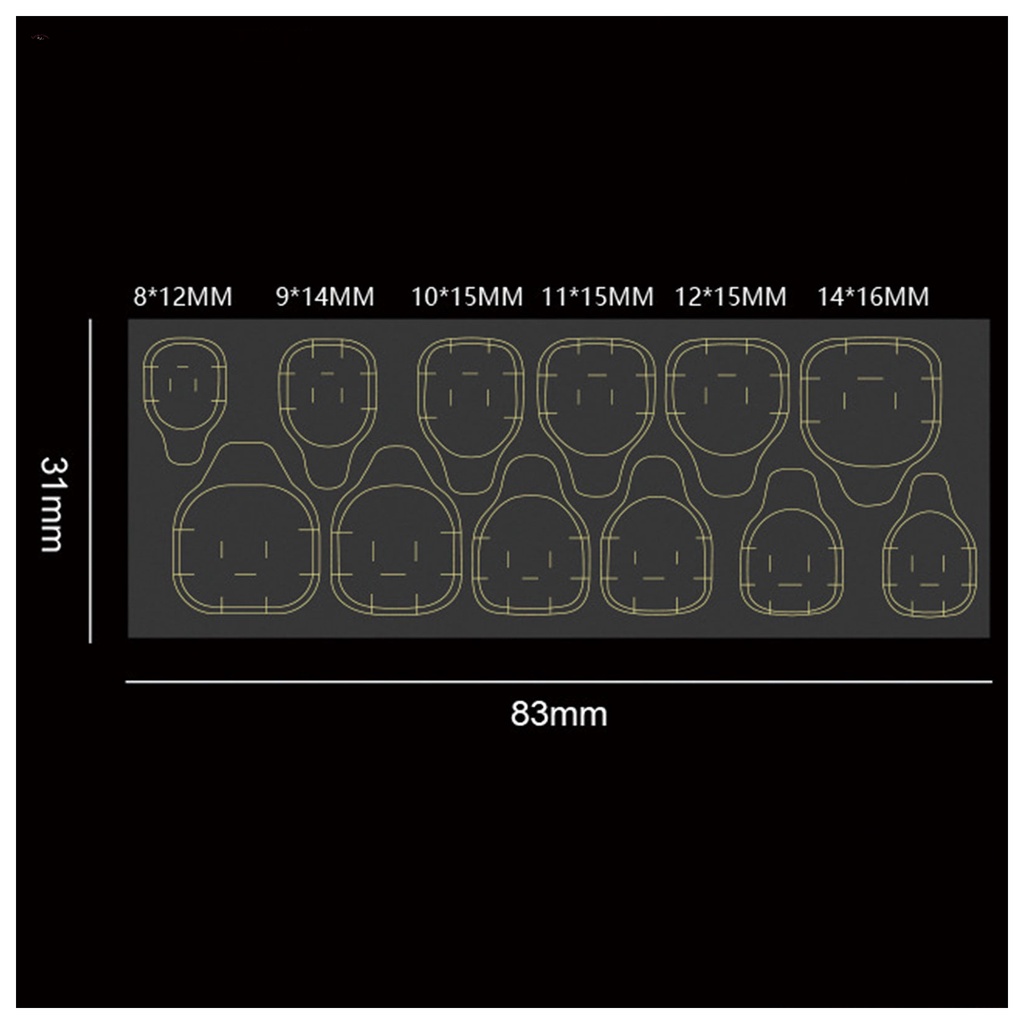 Miếng Dán Trang Trí Móng Tay Hai Mặt Siêu Dính Chống Thấm Nước