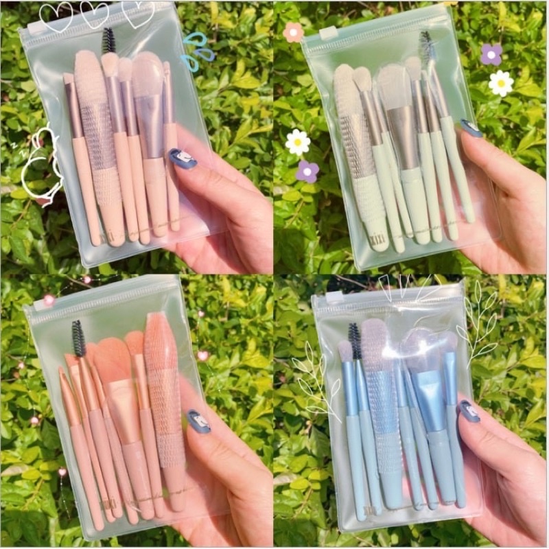 Bộ cọ trang điểm 8 món Vintage, bộ cọ trang điểm cá nhân nội địa trung