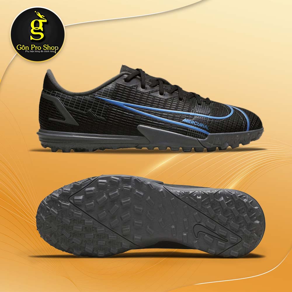 GIÀY BÓNG ĐÁ CHÍNH HÃNG - JR VAPOR 14 ACADEMY TF ĐEN - GIÀY BÓNG ĐÁ SÂN CỎ NHÂN TẠO