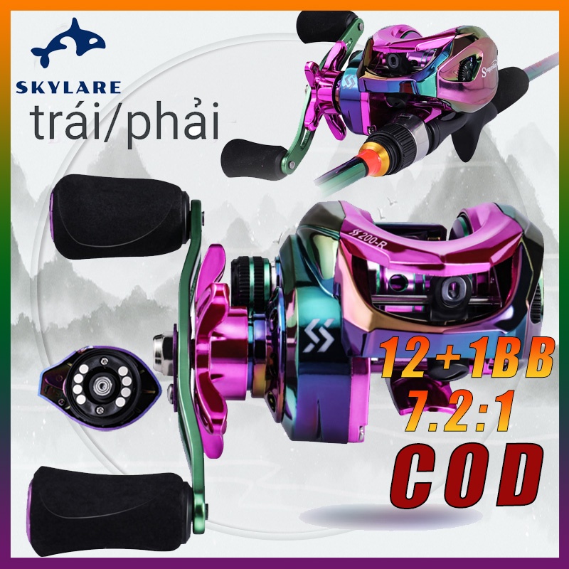 Máy Câu Ngang Máy Câu Lure chất lượng cao 7.2: 1,12+1BB,Với Sức Kéo 14lb Để Câu Cá Nước Mặn