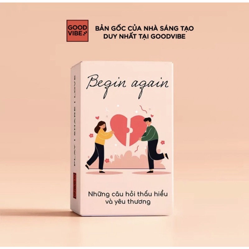 Bài Cặp Đôi Begin Again - Kết Nối Và Thấu Hiểu Đối Phương, Dành Cho Các Cặp Đôi Hoặc Vợ Chồng, Sản Phẩm Của Goodvibe
