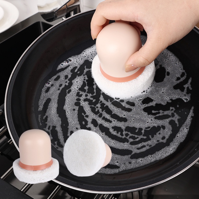 Miếng Xốp Rửa Chén Có Tay Cầm Chống Dầu Mỡ Tiện Dụng