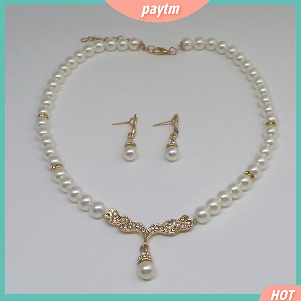 {PTM} Bộ Vòng cổ Và Bông Tai Hợp Kim Hình Độc Đáo Trọng Lượng Nhẹ Thời Trang Dự Tiệc