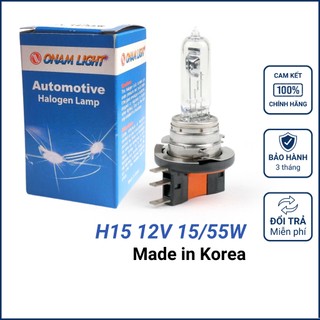 Bóng đèn pha h15 12v 15/55w chính hãng onam light hàn quốc