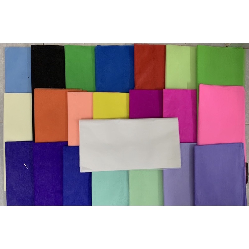 Tập 50 giấy mếch lụa gói hoa đẹp kích thước 50 *50cm
