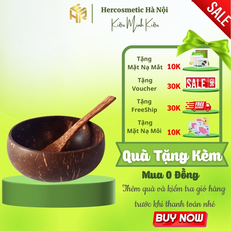 Bát gáo dừa kèm thìa , bộ bát bé xinh + thìa gáo dừa