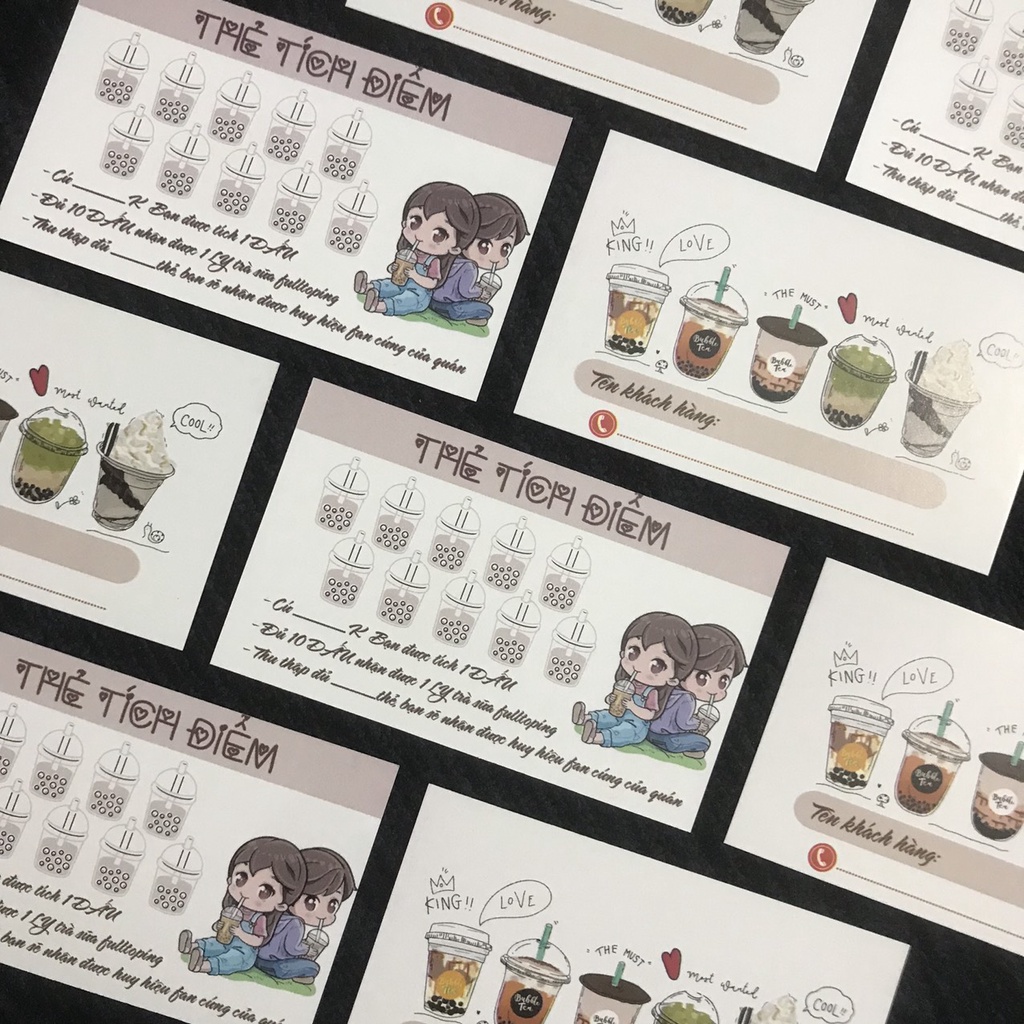 CARD TÍCH ĐIỂM COFFEE - THẺ TÍCH ĐIỂM TRÀ SỮA