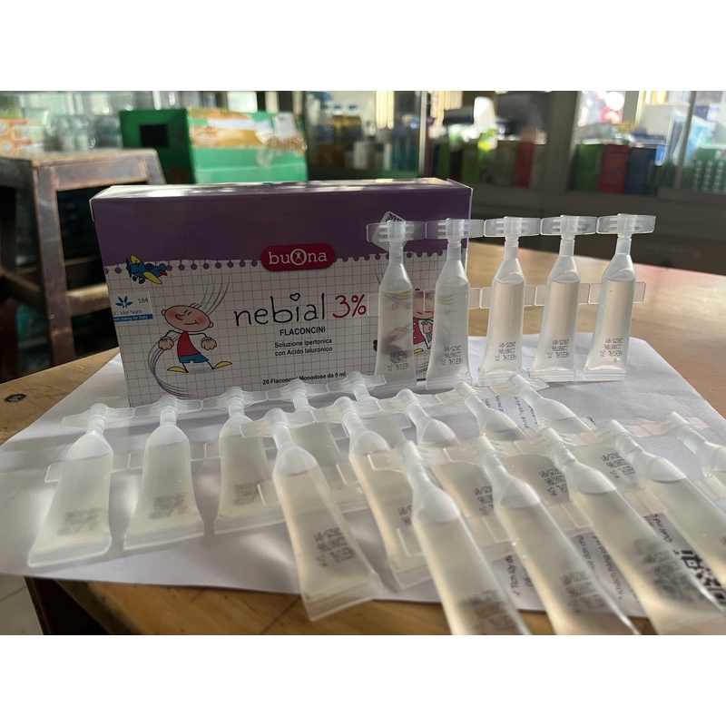 Muối Ưu trương Nebial / Nebianax 3% Nhỏ Mũi Giảm Nghẹt Mũi,Sổ Mũi(Lẻ Ống)