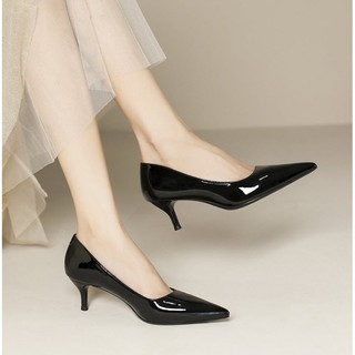 HÀNG CÓ SẴN (Size 40➡️43) _  Giày Gót Nhọn Da Bóng Cao Cấp _ Big Size