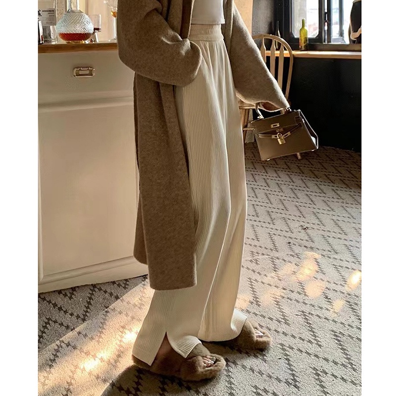 IELGY  Quần dài IELGY  ống đứng xẻ tà thời trang cho nữ