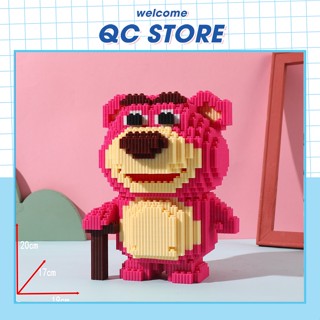 Bộ Lắp ráp gấu dâu Lotso cỡ lớn to bự lắp ráp nhân vật hoạt hình QC Store