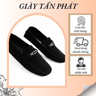 Giày lười nam, giày mọi nam đế âm chất nỉ nhung và da pu cao cấp, đế may trực tiếp vào da siêu bền