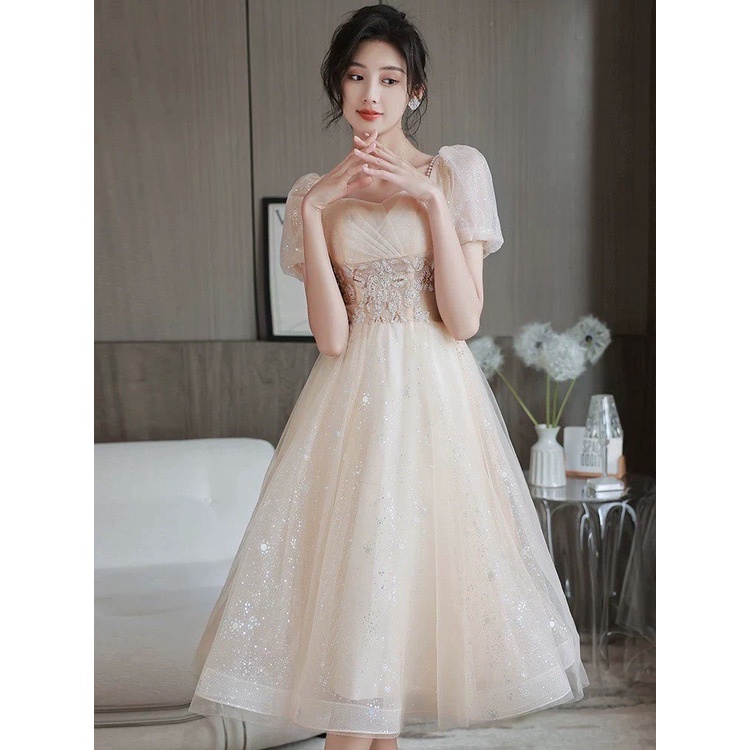 (FreeShip-MẫuHot) Đầm Lưới Kim Tuyến Siêu Xinh, Đi Chơi - Đi Dự Tiệc - Đi Du Lịch, Thiết Kế Xòe Tà Siêu Hack Dáng Cho Qú