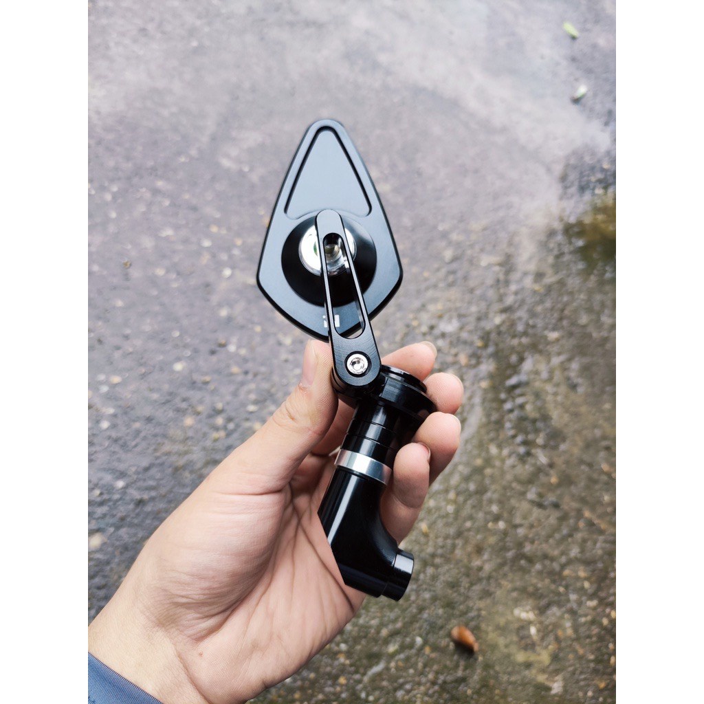 Gương chiếu hậu Hình Thoi và Hình Tròn Motogadget M.view Hàng Nhôm Cao Cấp Tràn Viền