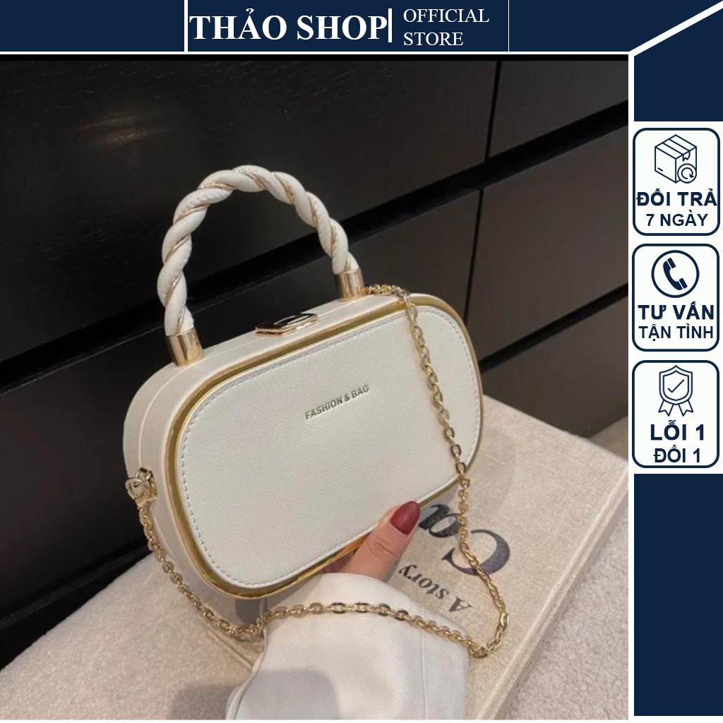 Túi Cốp Viền Vàng Sang Trọng - Túi Xách Nữ Cầm Tay Màu Sắc Trẻ Trung Dễ Phối Đồ