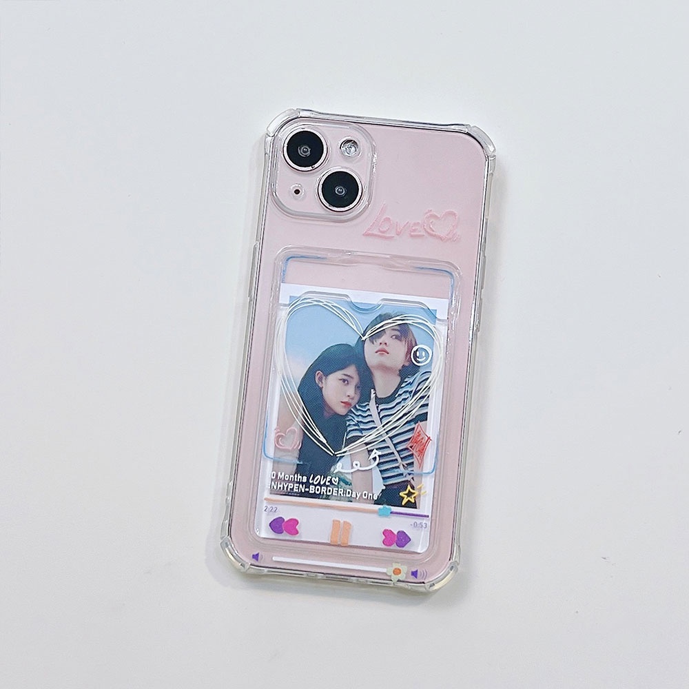 Ốp Điện Thoại TPU Dẻo Họa Tiết Hoạt Hình Phong Cách Graffiti Kèm Ngăn Đựng Thẻ Chống Sốc Cho IPhone 11 12 13 14 Pro Max 14 Plus