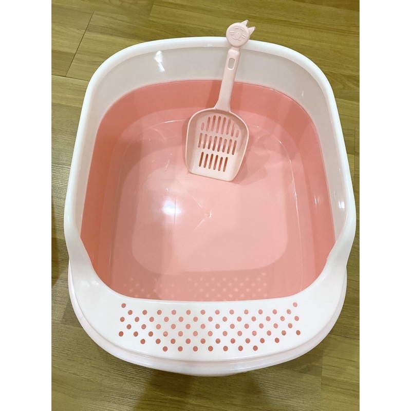 Khay vệ sinh, hộp đựng cát cho mèo thành cao, size lớn