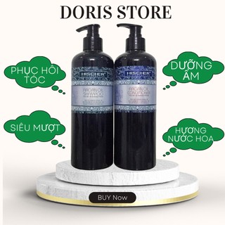 Dầu gội xả HISCHER ARGAN OIL 1000ML ngăn ngừa gàu giảm rụng tóc phục hồi hư tổn 1000ML * 2 Chính Hãng