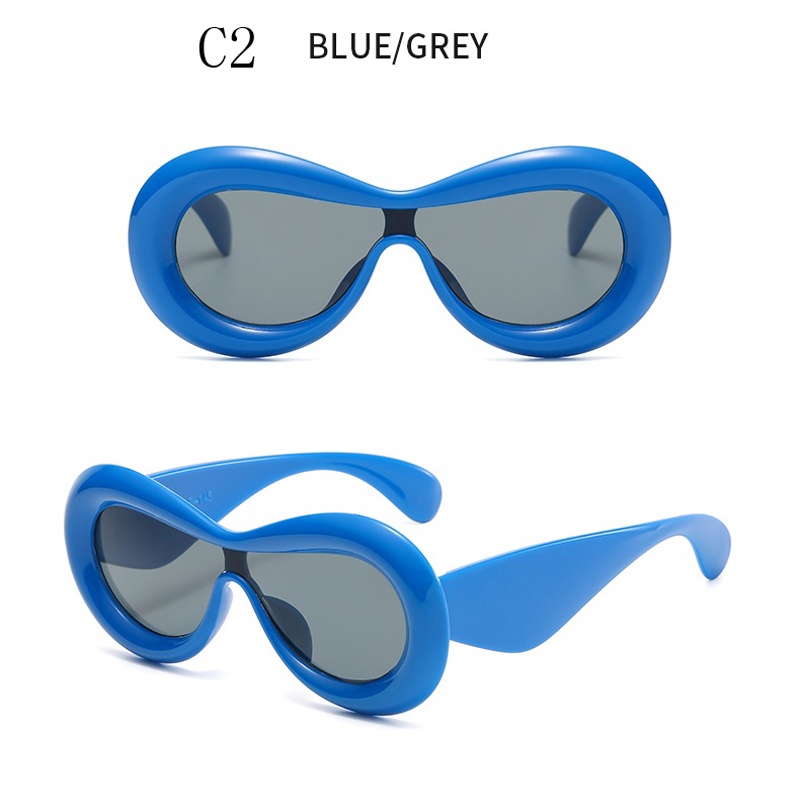 Kính Mát Hình Dạng Lõm One Piece Y2K Vui Nhộn Cho Nữ