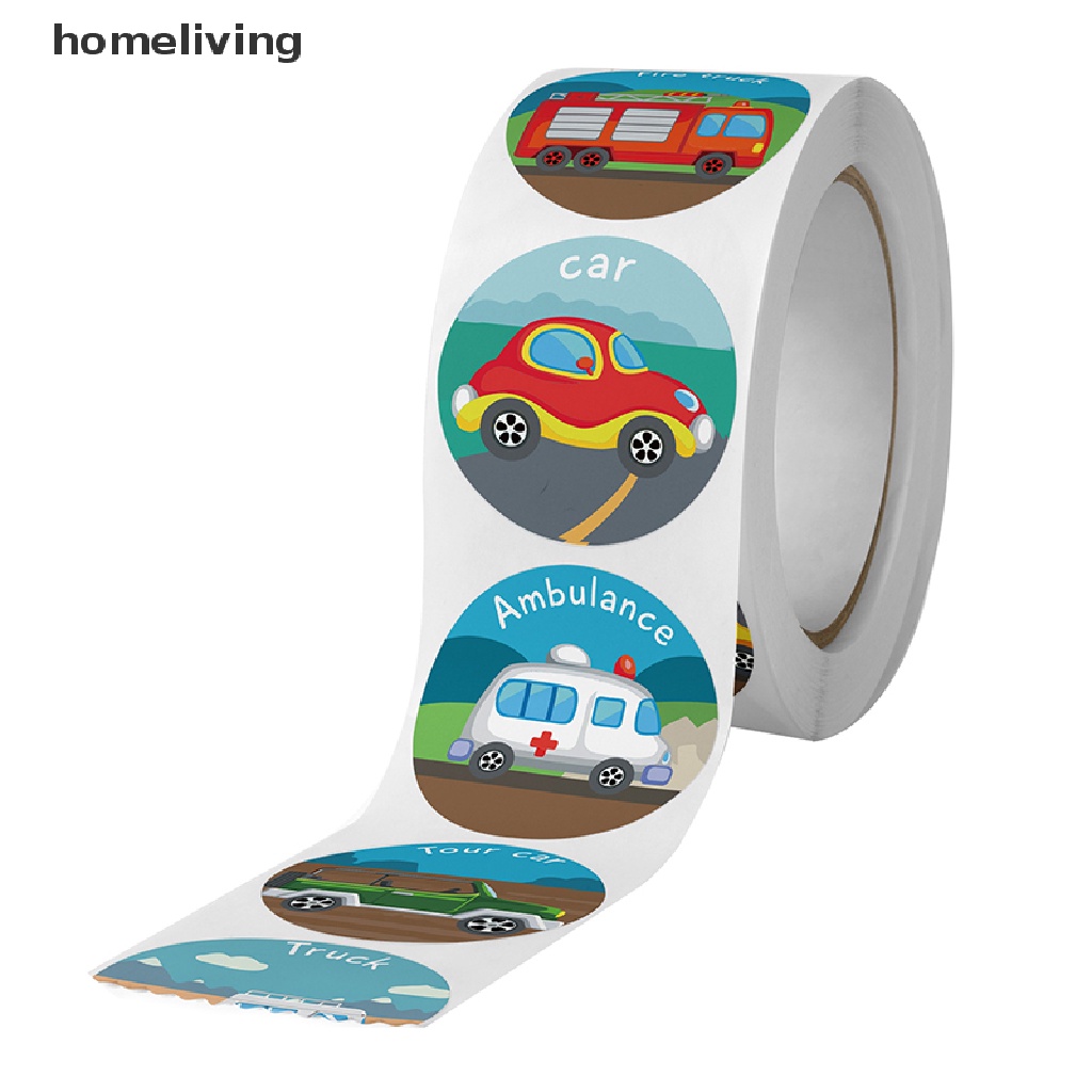 Bộ 500 Miếng Dán Hình Tròn 1inch Dễ Thương Dùng Làm Phần Thưởng / Nhận Dạng