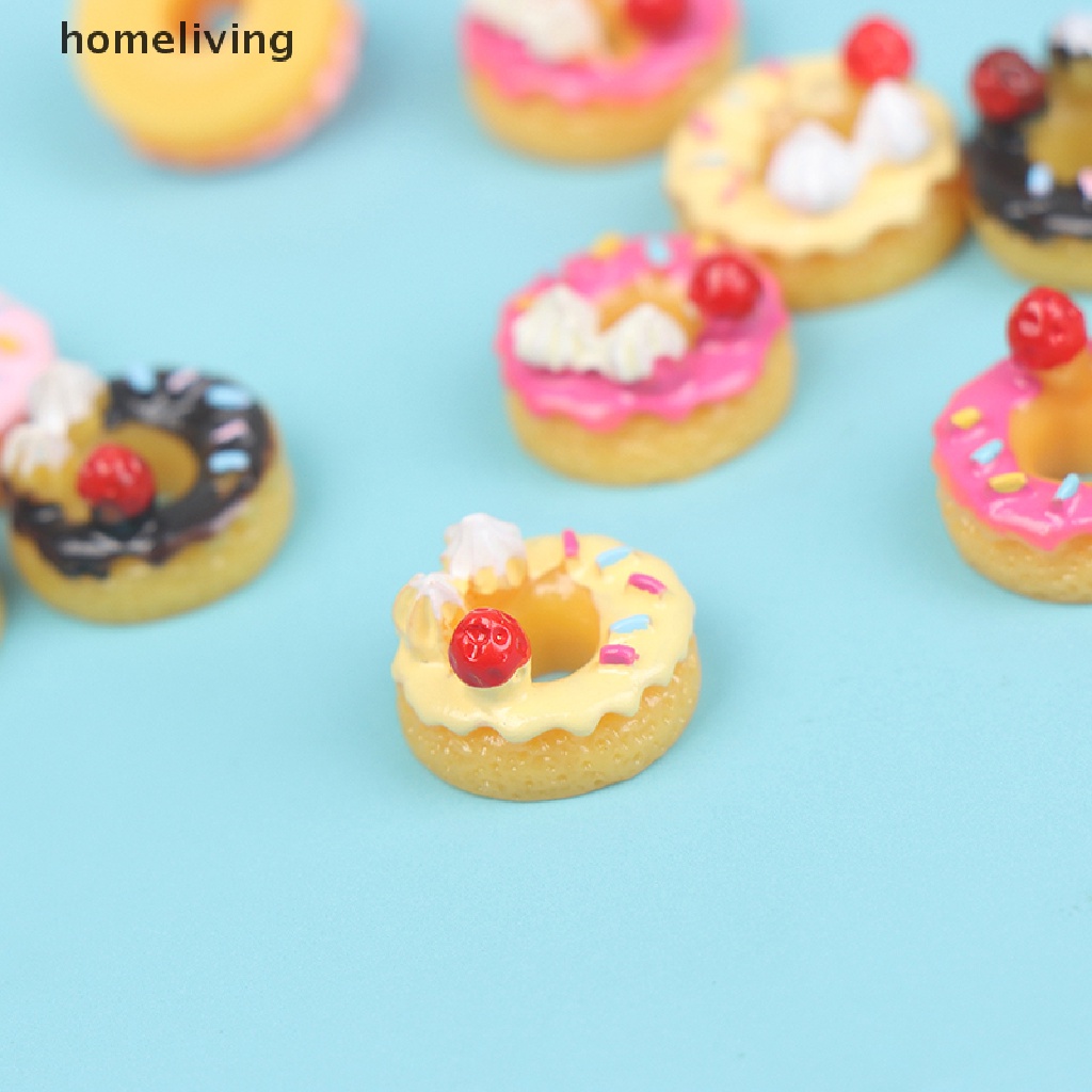 Set 5 / 10 Mô Hình Bánh Donut DIY Cho Nhà Búp Bê
