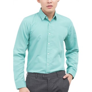 Áo sơ mi lụa titishop sm405 - xanh
