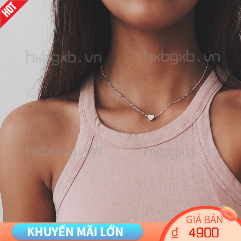 Dây Chuyền Hợp Kim Mặt Hình Trái Tim Thời Trang Cho Nữ