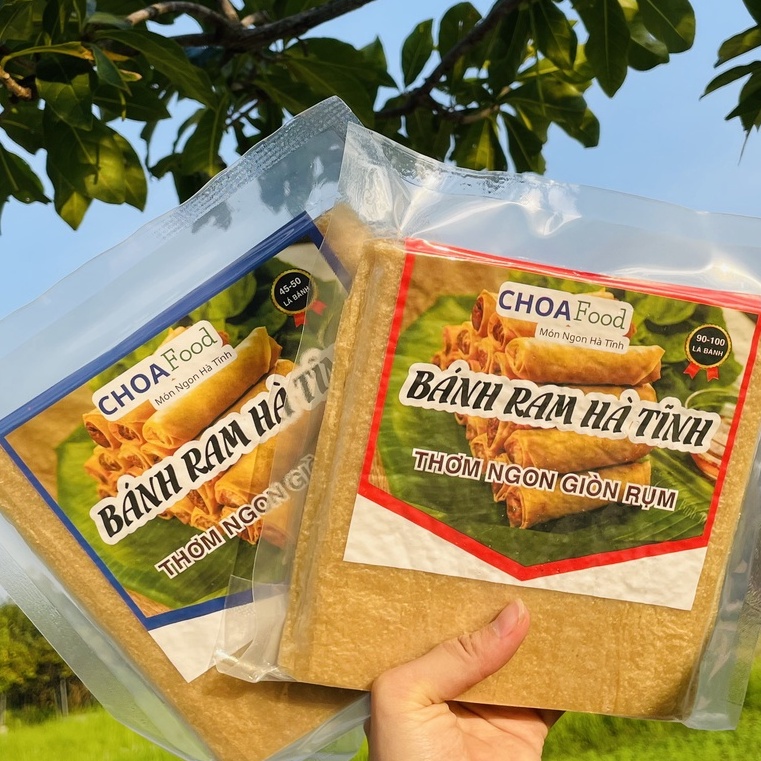 Bánh Ram Hà Tĩnh. Bánh Cuốn Nem. Nem Rán.  Đặc biệt giòn ngon, loại 1. tập 90 đến 100 lá đã hút chân không