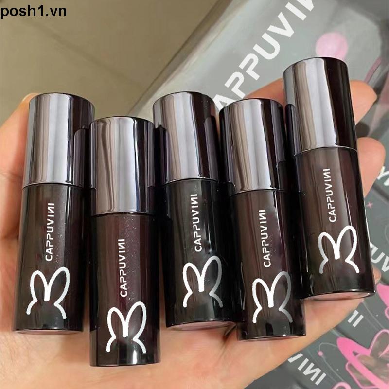 💌Son Bóng Cappuvini Căng Bóng Mềm Mịn Môi Vỏ Đen Tai Thỏ Chính Hãng Hàng Nội Địa Trung