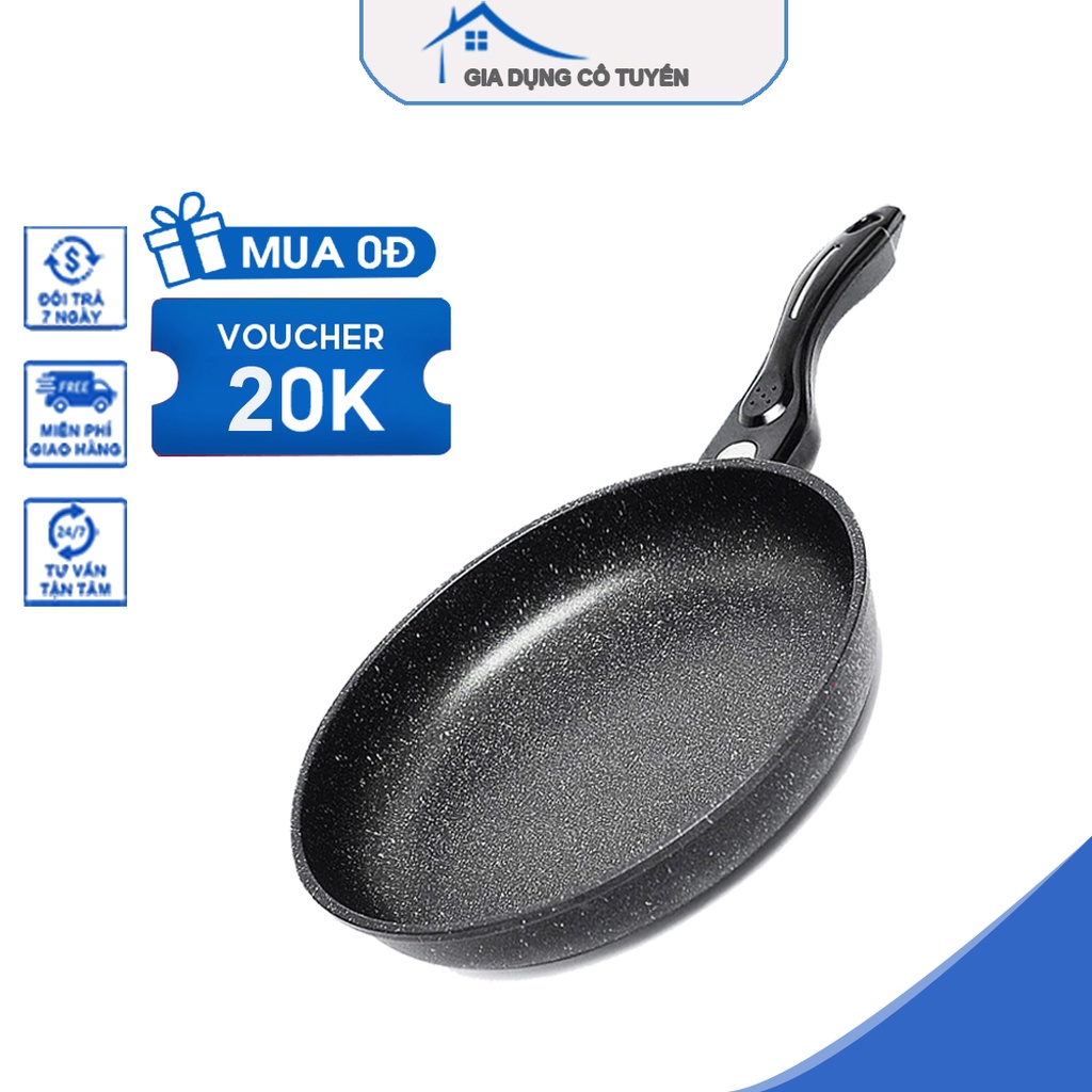 Chảo đá bếp gas CH COOK 5 lớp chống dính size 28 - 30