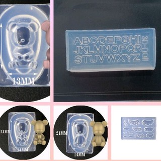 Khuôn gấu,khuôn cánh thiên thần làm charm nail,khuôn silicon