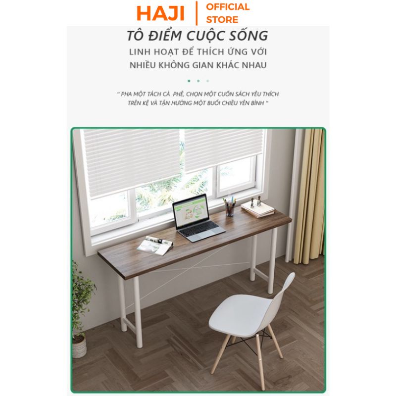Bàn làm việc cỡ lớn 160x40cm khung sắt 25mm chống rung chịu lực tốt thương hiệu HAJI C77