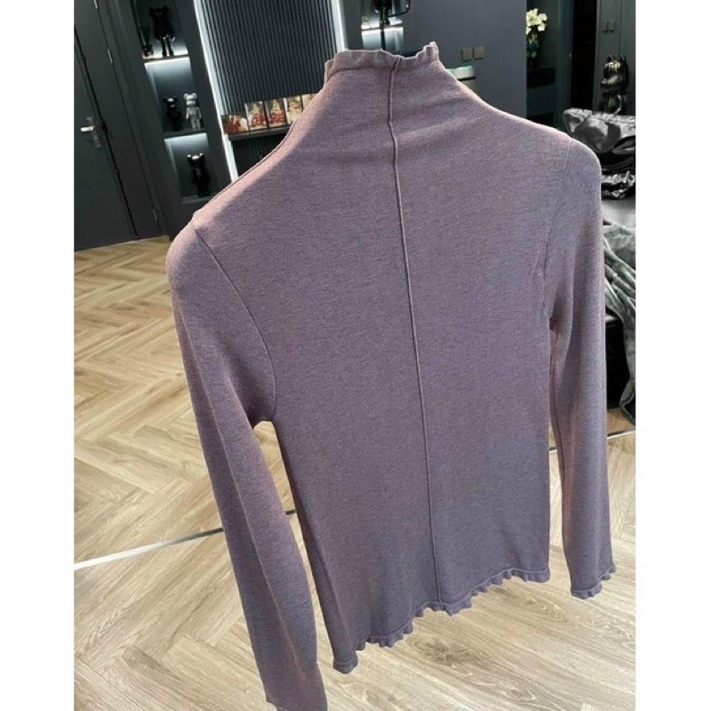 Áo giữ nhiệt cotton cao cấp cổ cao viền bèo giữ nhiệt siêu ấm tôn dáng mix được nhiều kiểu trang phục