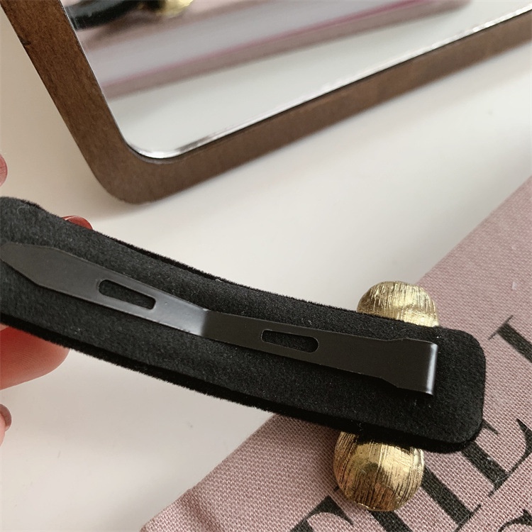 Kẹp Tóc Đính Nơ Vải Nhung Phong Cách Retro Cho Nữ