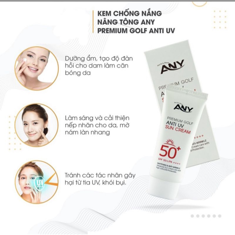 Kem Chống Nắng ANY  PREMIUM GOLF ANTI UV Nâng Tông