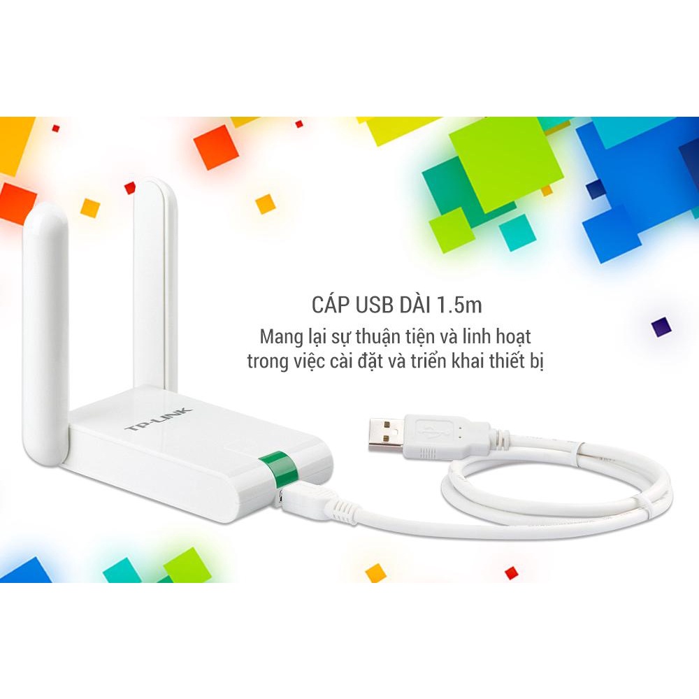 USB thu Wifi TP-Link TL-WN822N Chính hãng (02 anten, 300Mbps). VI TÍNH QUỐC DUY