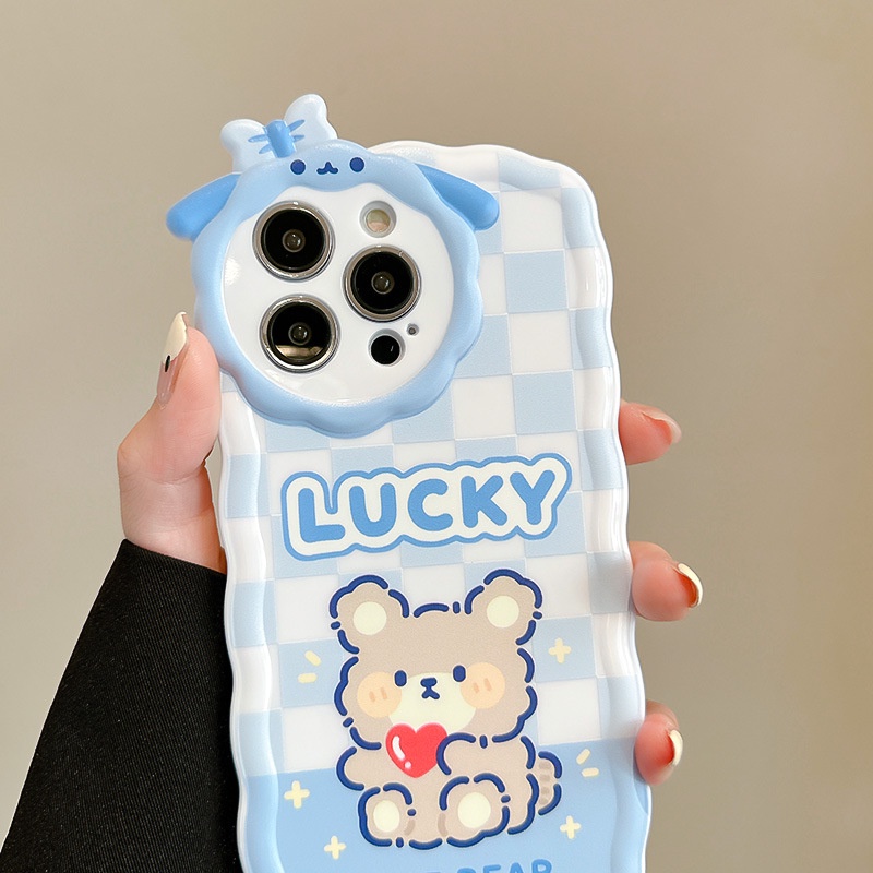 Ốp Điện Thoại Hình Gấu Cừu Nhỏ Dễ Thương Cho iphone7 / 7plus / 8 / 8plus / x / xs / 11 / 12 / 13 / 14 / pro / max / plus / promax