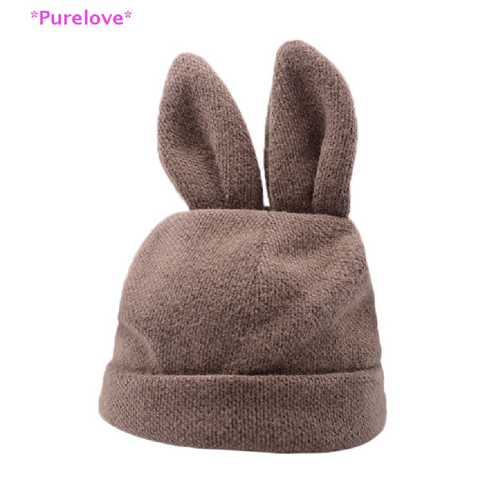 Mũ Len Dệt Kim Đính Tai Thỏ Thời Trang Thu Đông Cho Nữ Mới