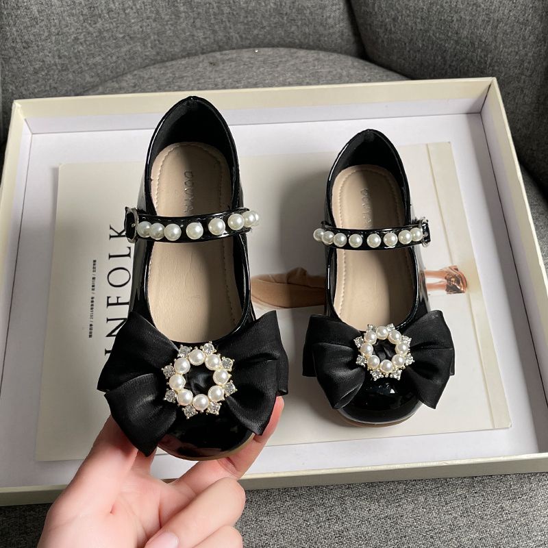 Giày Búp Bê Da Một Lớp Đế Mềm Phong Cách Hàn Quốc Thời Trang Xuân Thu Cho Bé Gái