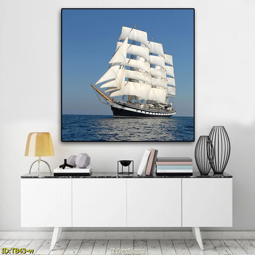 Tranh Thuận Buồm Xuôi Gió Tranh Treo Tường, Decor Trang Trí Phòng Khách, TRANH TRÁNG GƯƠNG VIỆT NHẬT