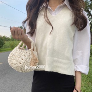  Túi len hình quả bí ngô Túi len đeo chéo - PUMPKIN BAG 