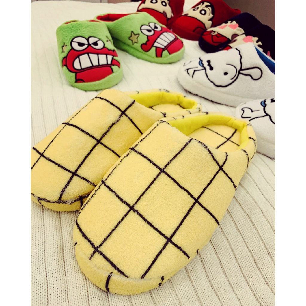 ☽̅ Dép Bông Đi Trong Nhà Chống Trượt Hình Shin-Chan Hoạt Hình Nhật Bản Dễ Thương