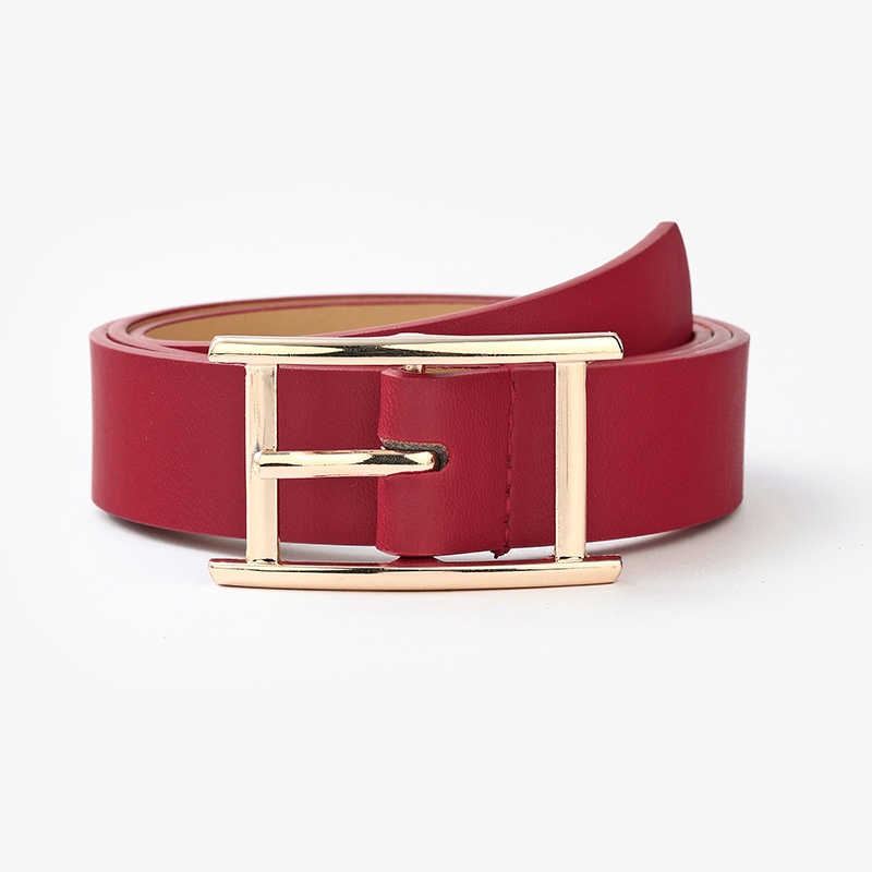 Thắt Lưng Khóa Hợp Kim Màu Trơn Đơn Giản Phong Cách Nhật Bản Mới
