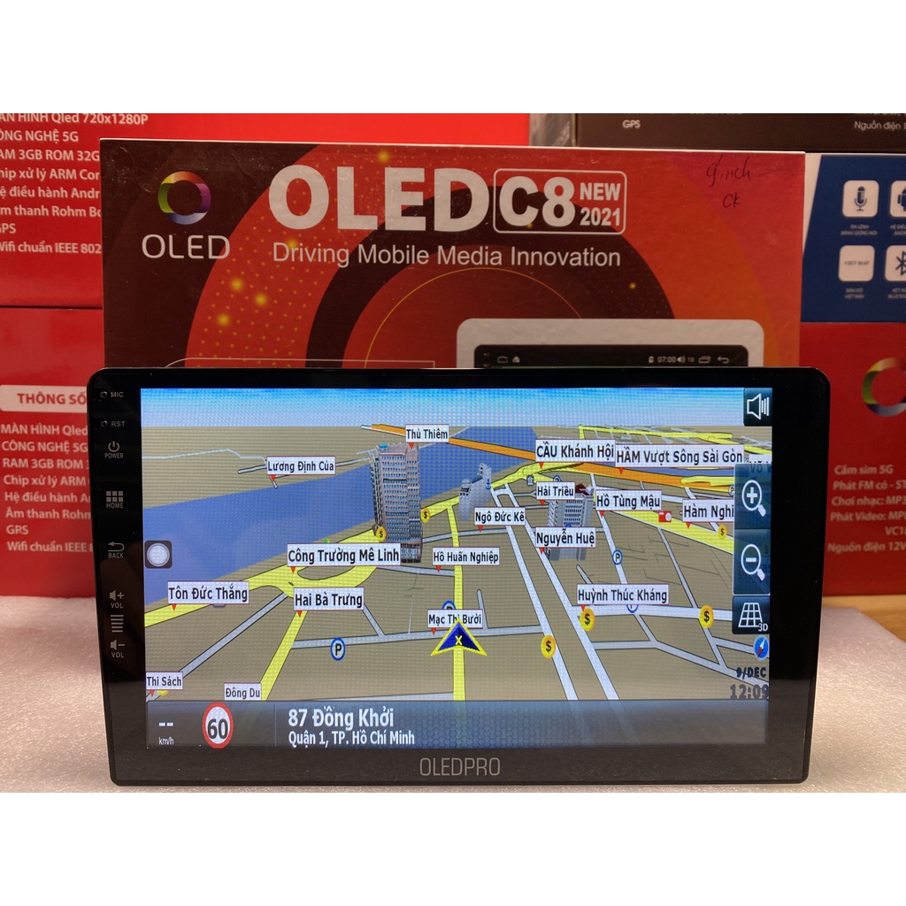 Combo màn hình OLEDPRO C8 kèm mặt dưỡng,dây nguồn zin cho xe MISUBISHI ATTRAGE