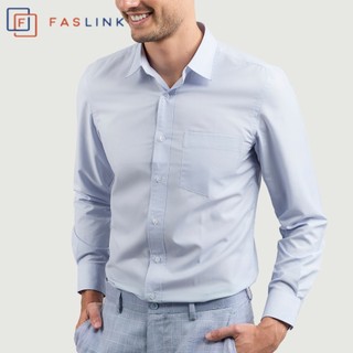 Áo sơ mi nam dài tay công sở màu xanh nhạt Faslink