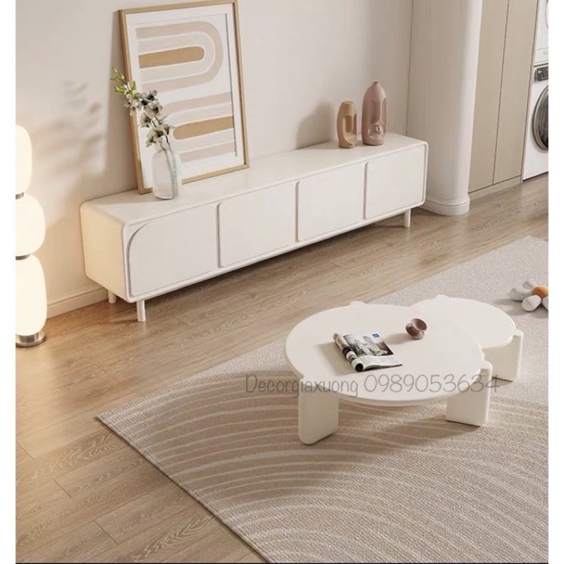 Kệ tivi, tủ trang trí chân tròn 160x50x30 #Decorgiaxuong